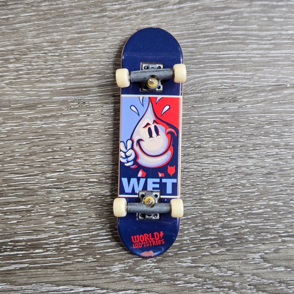 Tech Deck WET World Industries Wet Willy Fingerboard Skateboard Blue Red 96mm